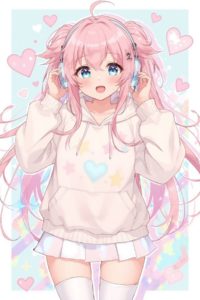 ピンク　パーカー