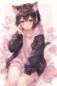 キャットガール　パーカー